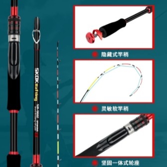 守候者筏杆岸抛筏竿套装全套阀杆伐竿软尾小筏竿碳素远投筏钓竿鱼